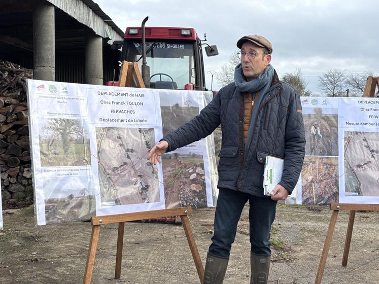 Franck Foulon, installé en 2004, compte 65 ml de haie sur son exploitation.