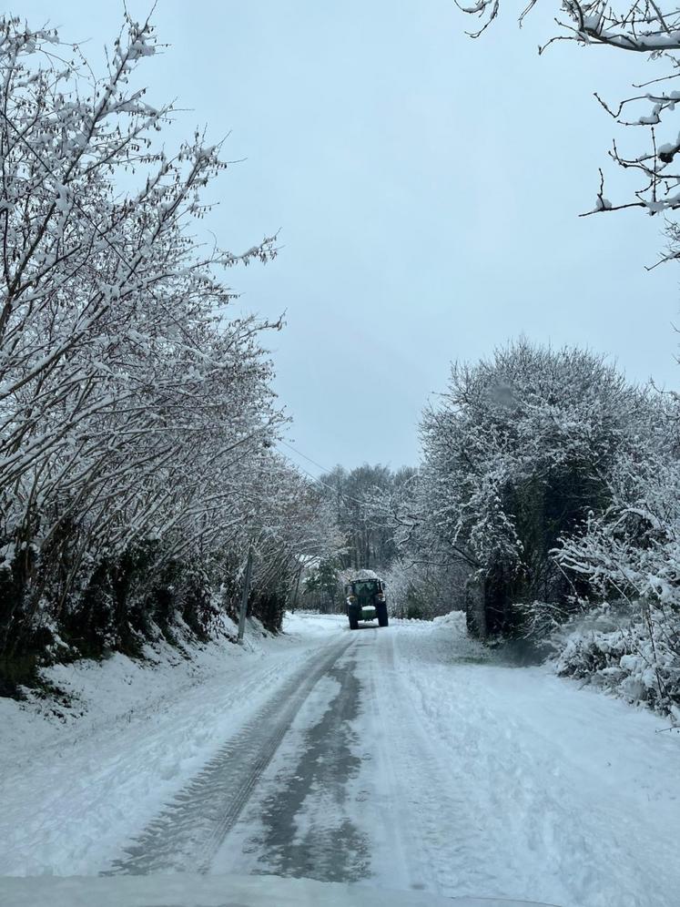 La campagne s'est blanchie dès le lundi 5 janvier au matin.