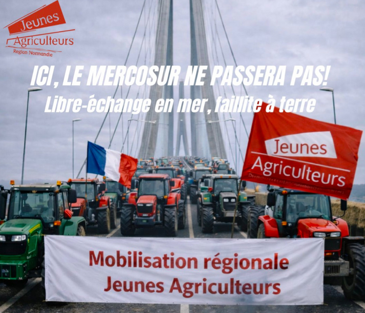 Les agriculteurs normands ont rendez-vous sur le pont de Normandie le 10 janvier prochain pour garder la pression.