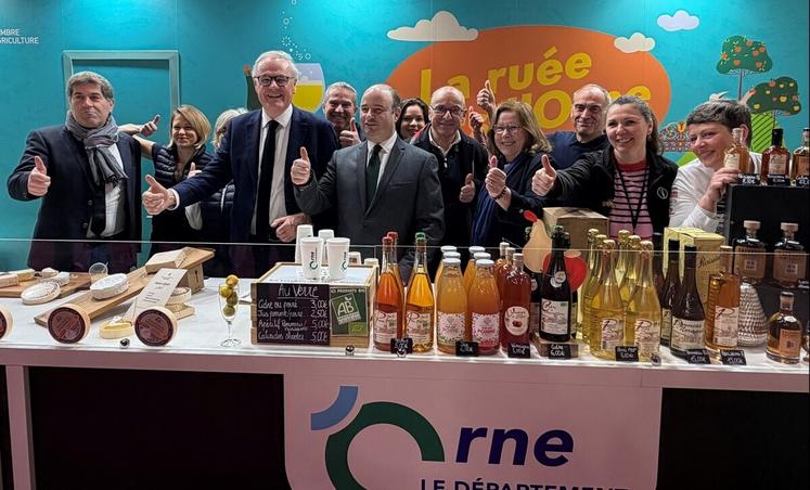 Le département de l'Orne est venu soutenir les producteurs ornais au Salon de l'agriculture lundi 23 février 2026.