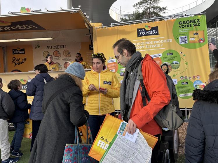 L'entreprise Florette est présente pour faire valoir ses purées qui se retrouvent en grandes surfaces.