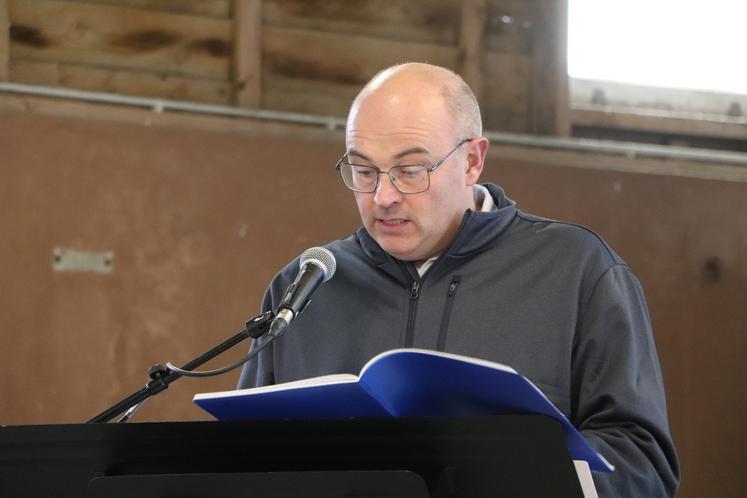 "Le lin de printemps a toute sa place dans vos exploitations. Ne négligez pas son potentiel", clame Marc Vandecandelaere lors de la 62e assemblée générale de la Coopérative Linière du Nord de Caen, vendredi 13 mars.
