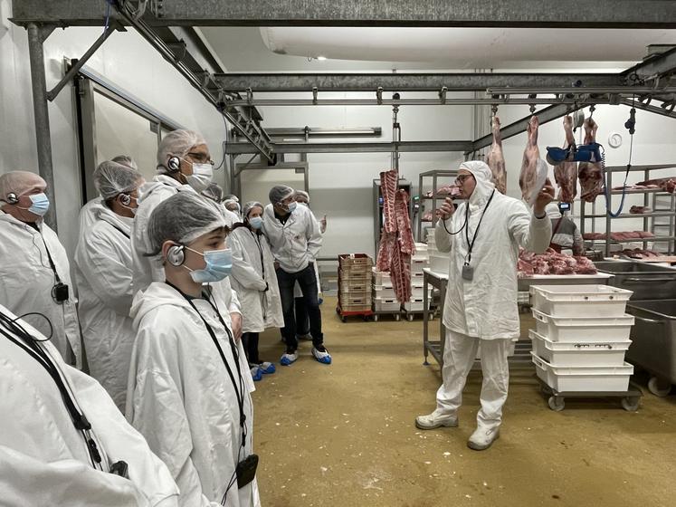 La visite s'est faite en lien avec Viandes de Normandie et Interbev.