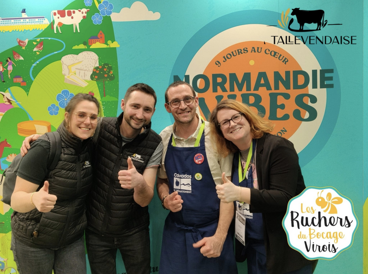 Ils sont voisins de Sébastien et Pauline Prunier qui produisent du miel aux Ruchers du bocage virois.