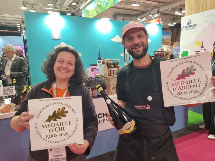 À l'image de Anaïs Herman de la brasserie Captain James ou Benoit Lepelley de la LoupBar de Moyon-Villages, les producteurs ont su se démarquer au Concours général agricole.