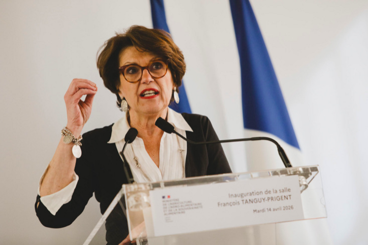 Annie Genevard a inauguré la salle de presse du ministère de l'Agriculture. Elle porte désormais le nom de François Tanguy-Prigent.