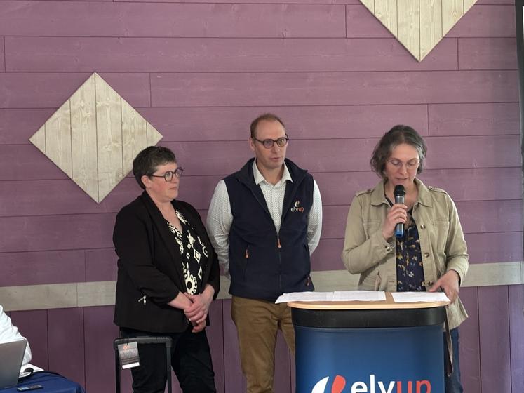 Catherine Lequeffrine (1re vice-présidente), Cédric Bérard (3e vice-président) et Estelle Quellier (membre) ont présenté les grandes lignes des perspectives de 2030.