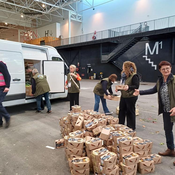 787 kg de denrées ont pu être récupérés, puis remis aux Restos du Cœur du Calvados.