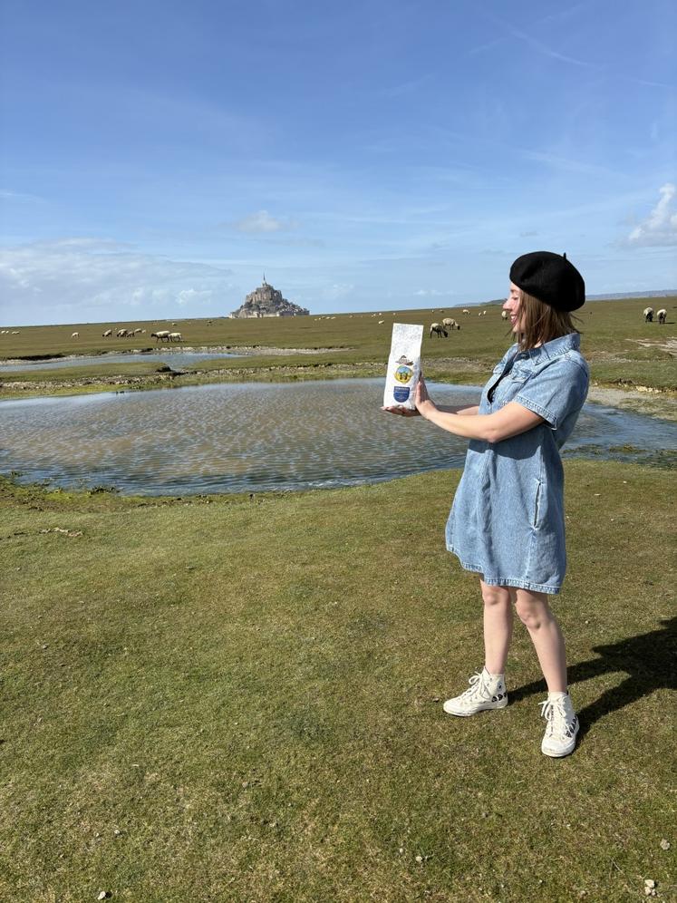 Valentine Amette au Mont-Saint-Michel.