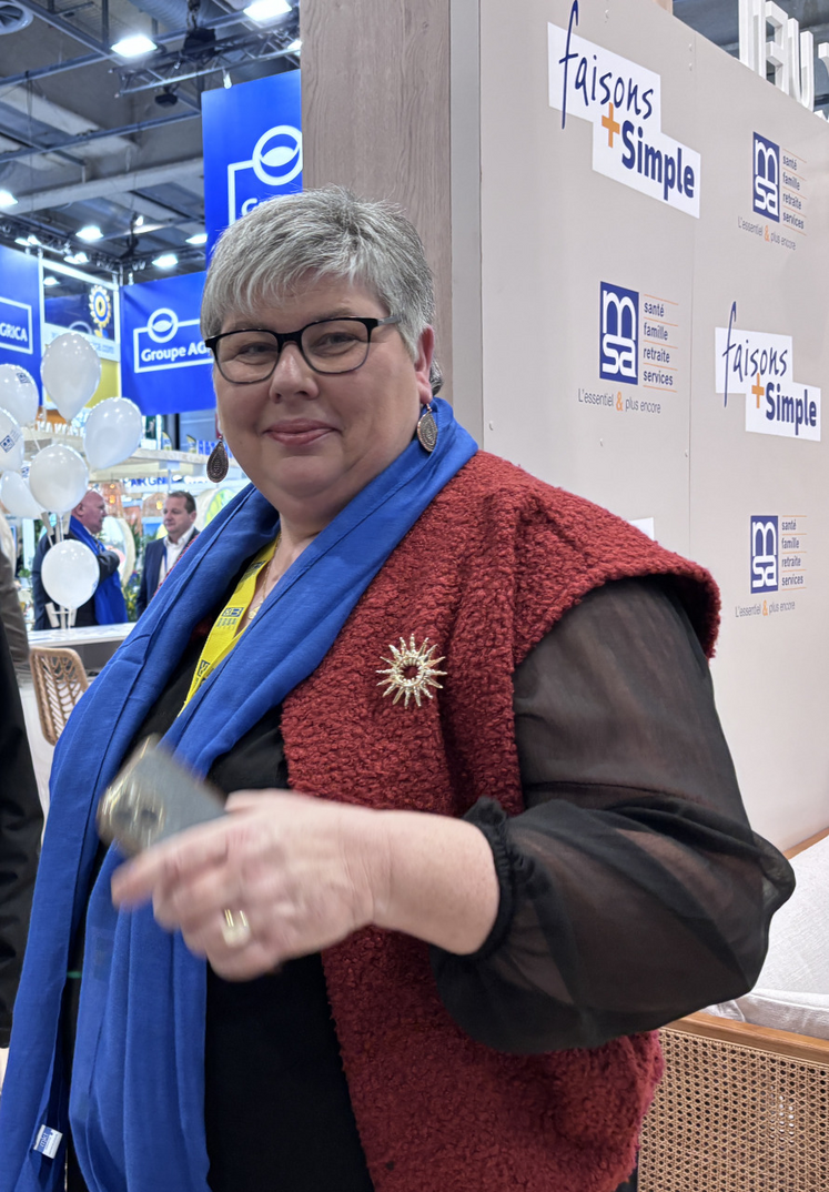Sylviane Pralus, présidente de la MSA Côtes Normandes, veut croire à une baisse modérée des moyens afin de pouvoir garder le même niveau d'actions et d'accompagnement du monde agricole.