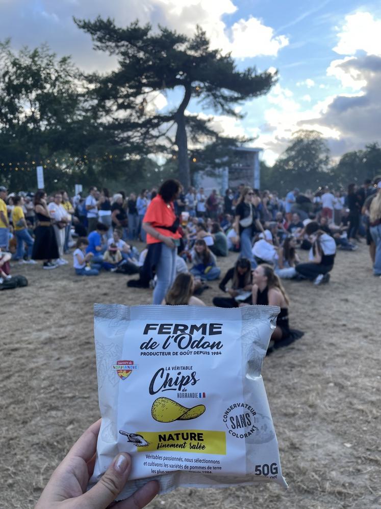 La chips de la Ferme de l'Odon, c'est "trois ingrédients, rien de plus" : de la pomme de terre, du sel et de l'huile.