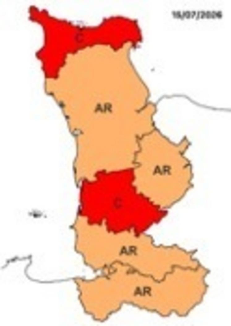 Dans la Manche, au 15 juillet, deux secteurs sont en crise, le plus haut niveau d'alerte en période de sécheresse.
