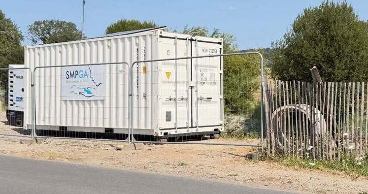 A Marcey-les-Grèves, une prise d'eau a été installée en cas de besoin, afin de sécuriser l'approvisionnement en eau potable du sud-Manche.