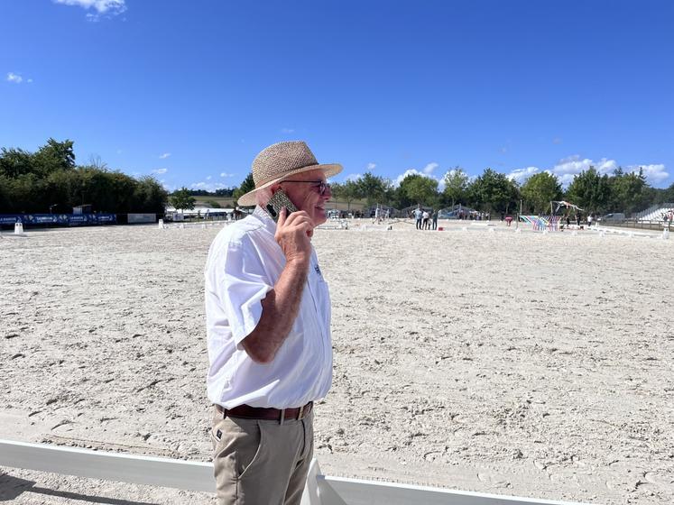 Didier Lalonde, président du syndicat Cob Normand, mercredi 5 août 2026 à Saint-Lô lors du Normandy Horse Show.