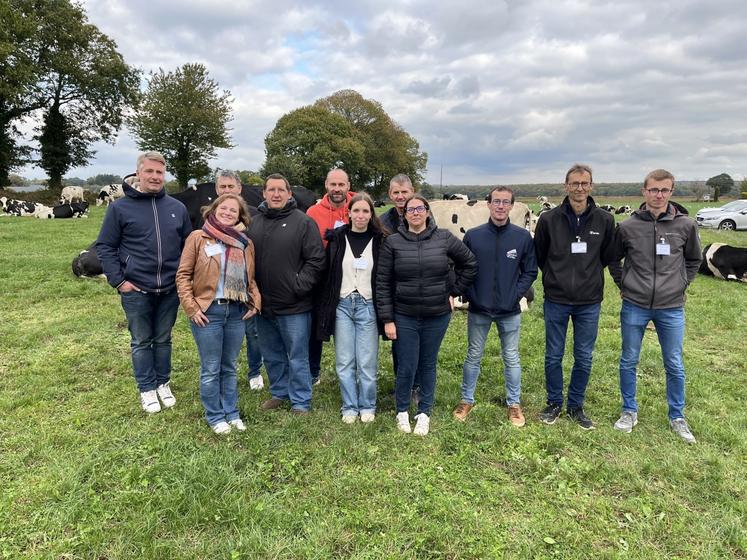 L'OP Lait Baie Bocage représentée par des éleveurs, administrateurs et salariés
