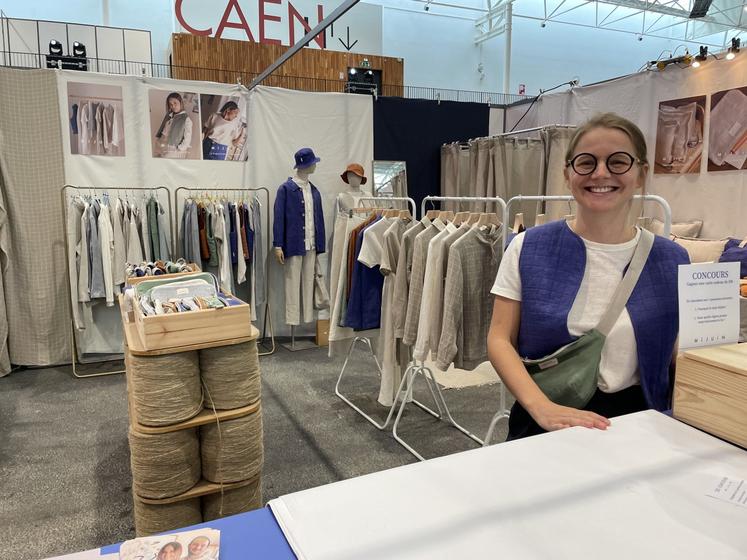 Le lin textile a eu la part belle également avec pas moins de quatre marques présentes sur le festival : Lin de France (76), Embrin (76), Ferme Saint Vaast (50) et MiJuin (76), ici en photo.