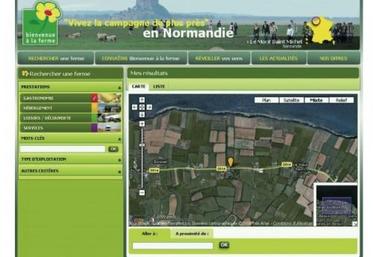 Exemple d’une recherche cartographique sur le site www.normandiealaferme.com