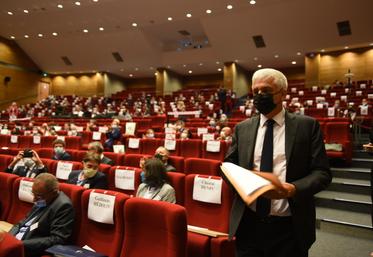 Hervé Morin lors de la session d’installation du conseil régional vendredi 2 juillet à Caen.