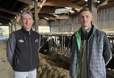 Philippe Lecompagnon, agriculteur installé depuis 1997, s'est associé à Kyllian Trolley depuis juillet dernier, après avoir été salarié depuis 2018.