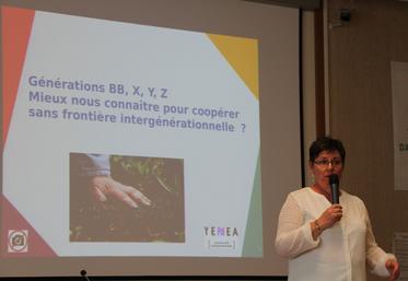 Magali Guirriec, fondatrice de YENEA, a éclairé les agriculteurs sur les particularités de chaque génération.