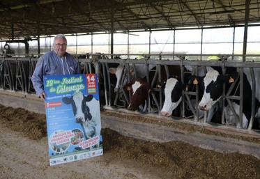 Thierry Chanu, co-président du syndicat des éleveurs de Prim'Holstein du Calvados, est à la manœuvre du concours PH de Vire, lequel verra concourir une soixantaine d'animaux.