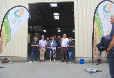 L'inauguration officielle en présence de Sylvie Le Blond, maire de Rampan.