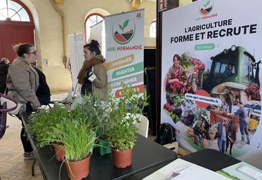 Pauline Lecavelier participe à des forums, des salons ou se déplace dans les établissements scolaires pour promouvoir l'agriculture et les opportunités d'emplois.