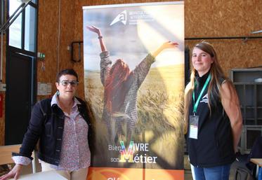 Laurence Lubrun et Eloïse Besniard ont présenté Mentor'elles, un mentorat destiné aux jeunes agricultrices qui souhaitent s'installer en exploitation.