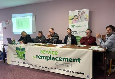 Le Service de remplacement du Calvados, présidé par Clotilde Hareau, a présenté son bilan 2024, jeudi 13 novembre à Livarot. L'association compte treize structures locales.