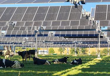 Ombrière photovoltaïque à Souleuvre-en-Bocage, dans le Calvados.