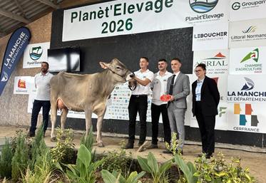 Le juge, Guillaume Moiziard, a titré Mémo Vanity, appartenant à l'EARL Leménorel, championne 2026 de Lessay.