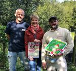 Nathalie Hédou entourée de Nicolas Dupey et Nicolas Cauchard.