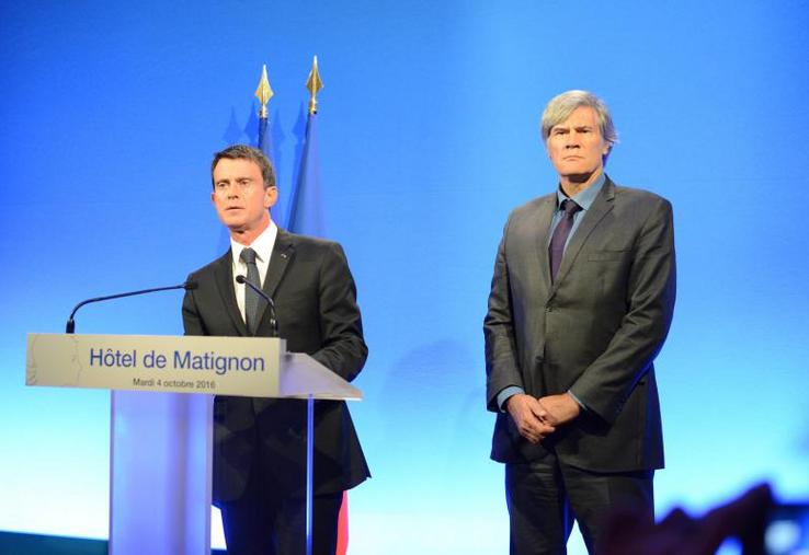 Manuel Valls, Premier ministre et Stéphane le Foll, ministre de l'Agriculture, mardi 4 octobre à Matignon.