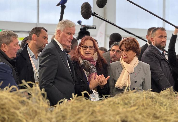 Michel Barnier et Annie Genevard ont visité le Sommet de l'élevage le 4 octobre 2024