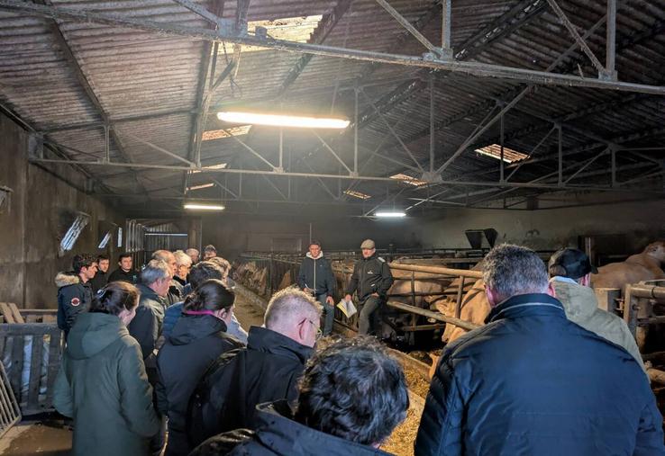 Une cinquantaine de personnes ont visité le Gaec Lefort.