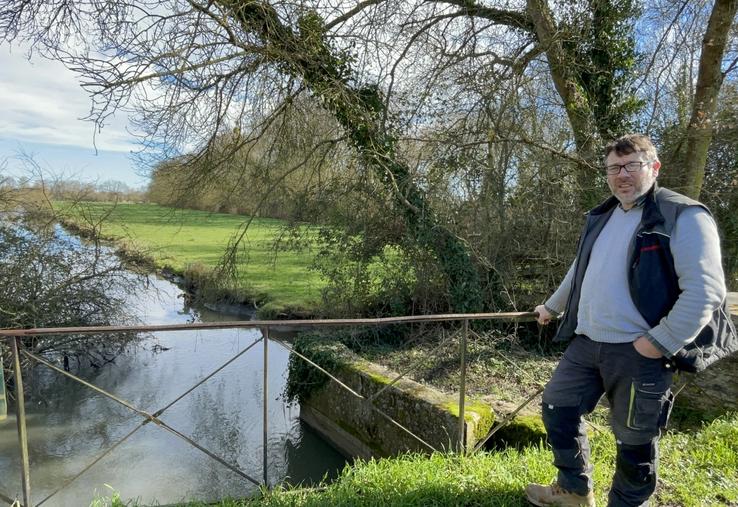 Ici, le Canal 500 n'a pas encore été restauré. Des arbres tombent dans l'eau et les berges abruptes accentuent l'érosion.