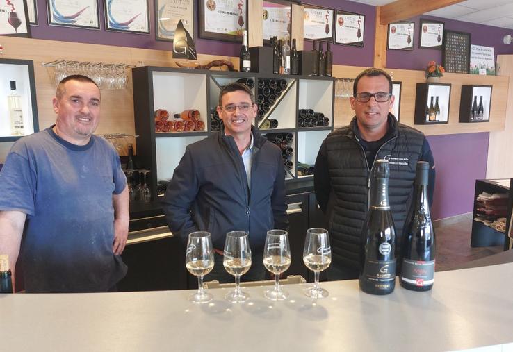 Mickaël, Anthony et Vincent Gueneau, les 3 frères et associés du Domaine de la Montcellière, à Trémont (Lys-Haut-Layon).