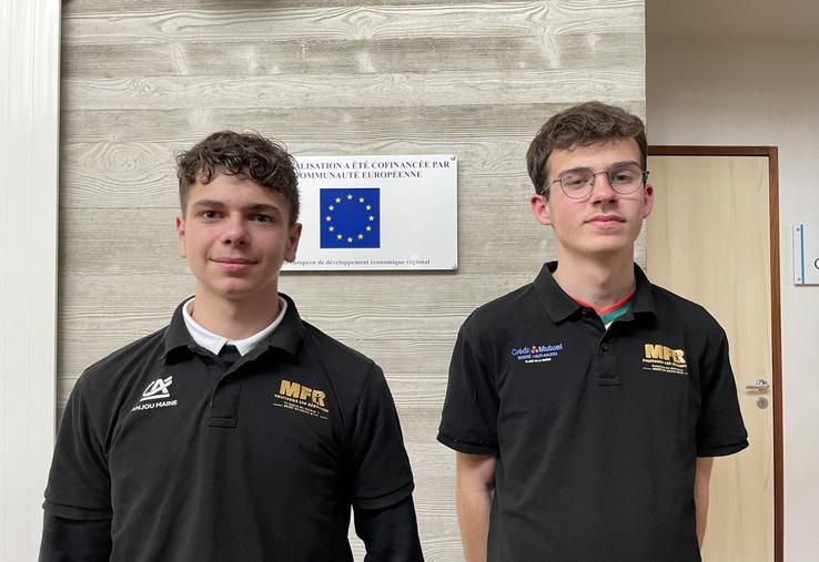 Gaspard Michaud et Kilian Courtin sont élèves en classe de 1ère CGEA à la MFR de Segré-en-Anjou bleu.