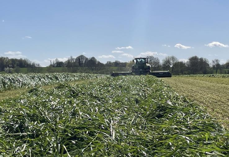 Lundi 30 mars, l'entreprise de travaux agricoles Agrimaine intervenait sur 20 ha du Gaec Bouteiller, à Contigné.