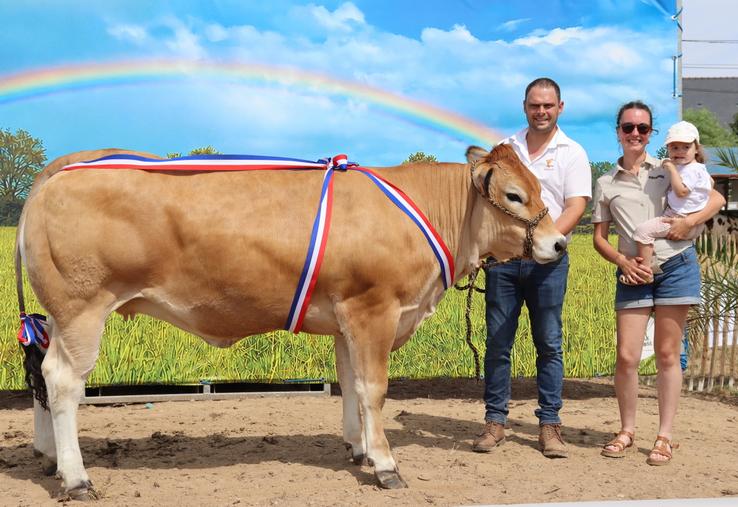 Versailles du Gaec Maison Braud à Maulévrier, élue "meilleur animal du concours".