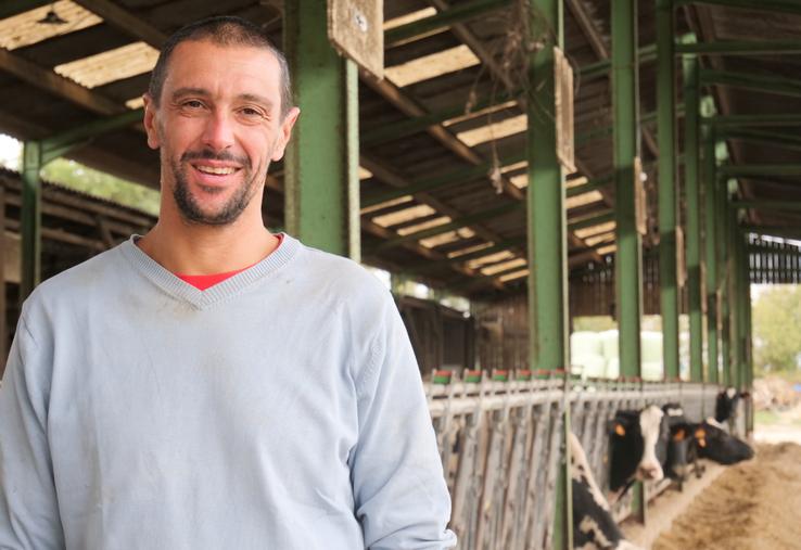 Jérôme Pelloin, éleveur laitier, est impliqué dans le syndicalisme depuis son installation.