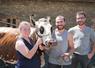Claire, Thibaut et Mathieu Lambert, sont associés avec leur mère au sein du Gaec La Normande.