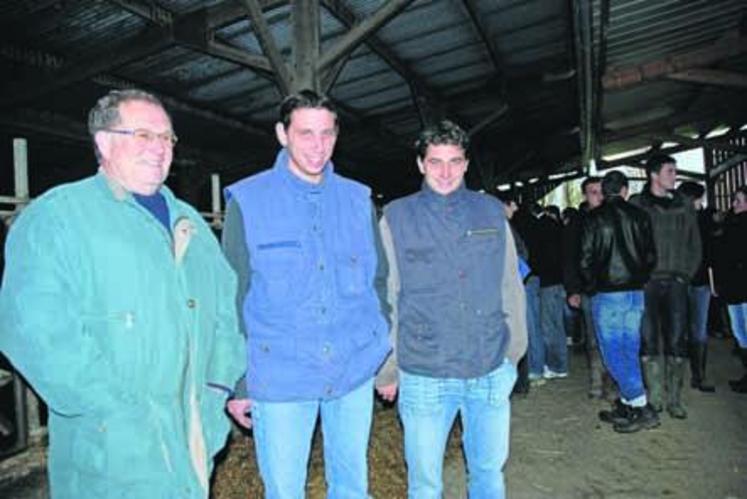 Claude Aubeux (59 ans), Emmanuel (28 ans) et Guillaume (24 ans) Margas.