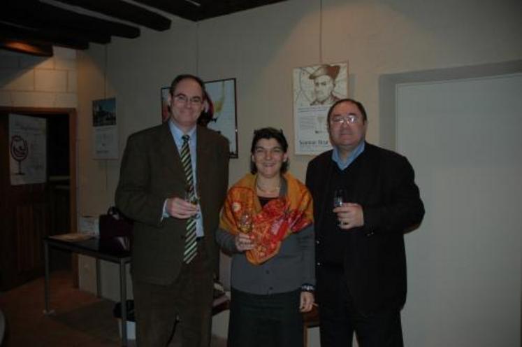 Laurent Lesager, directeur du Parc Expo, Claire Duchêne, directrice d’Interloire et Pierre Aguilas, président du Salon des vins.