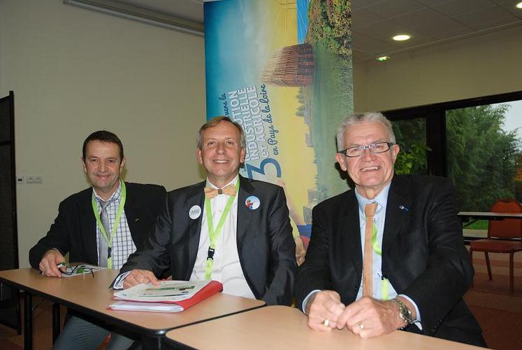 Les présidents de chambres consulaires régionales, Claude Cochonneau (agriculture), Bruno Hug de Larauze (commerce et industrie) et Jean-Claude Choquet (métiers et artisanat), engagés dans la Tria.