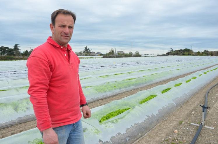 En 23 ans d’activité, Pascal Beaujean ne se souvient pas avoir vu des conditions climatiques aussi “extrêmes”. Le maraîcher espère que les prochains mois seront plus cléments. 