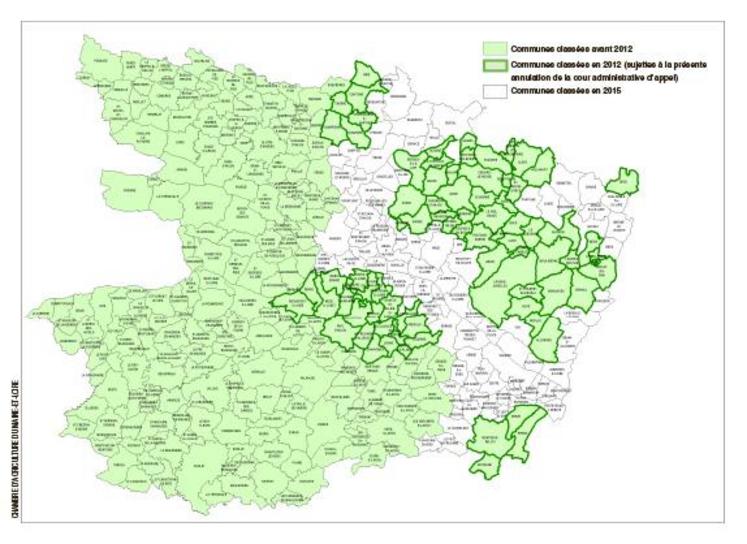 79 communes dans l’est du Maine-et-Loire sont concernées par l’annulation de l’arrêté de classement en zone vulnérable de 2012 sur le bassin Loire-Bretagne.