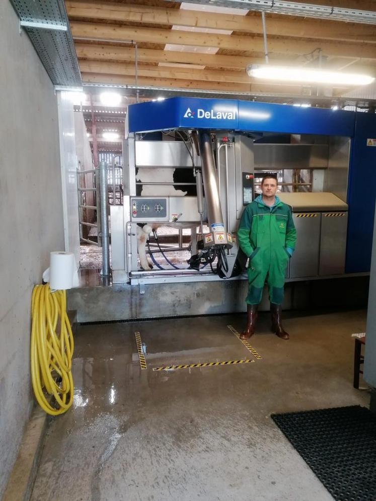 Kévin Albert a installé son robot DeLaval VMS V300 en juillet dernier. Depuis, sa production a grimpé en flèche.