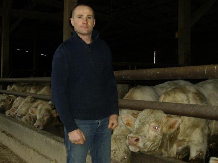 À 39 ans, Régis Lebrun est éleveur naisseur-engraisseur en charolais, à La Poitevinière, dans le canton de Beaupréau.