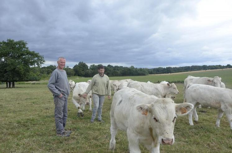 Johnny et Francky Gougeon pratiquent la vente directe au Gaec des trois chênes, à Soulaines-sur-Aubance.